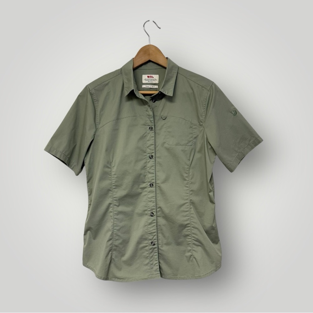 FJALLRAVEN High Coast Stretch Shirt Green Sz‎ L Slim Fit